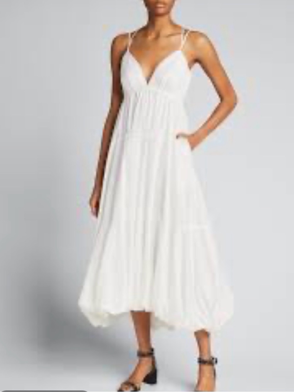 Cinque a Sept Effie adjustable Spaghetti-Strap Midi Dress